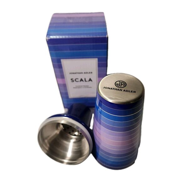 Jonathan Adler Scala Cocktail Shaker 18.4 oz Modern Colorful Barware 3 Pc NIB - Picture 2 of 7